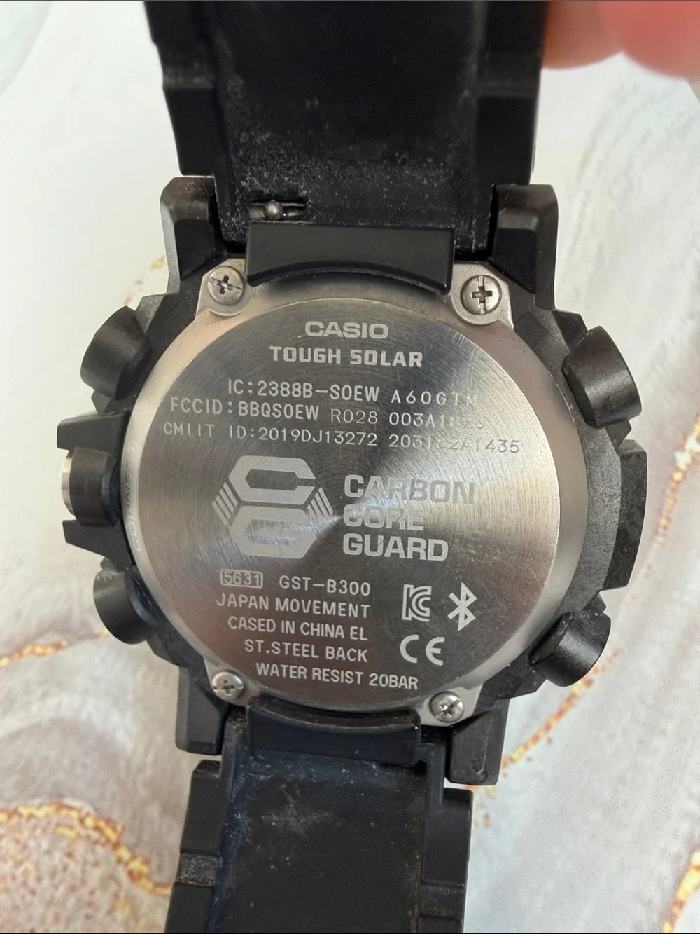 Casio G-Shock GST-B300 Tough Solar Bluetooth G-Steel Carbon Core Watch